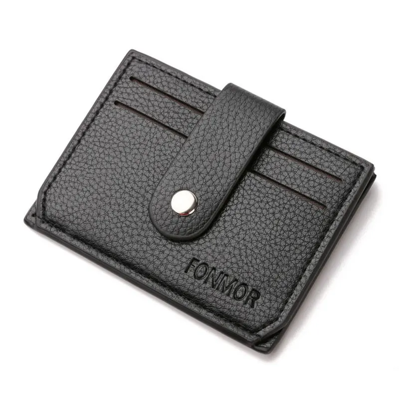 Fashion Unisex Card Holder Women PU Slim Small Wallet Card Retro Leather Men Wallet Business Package Coin Purse Card Holder
