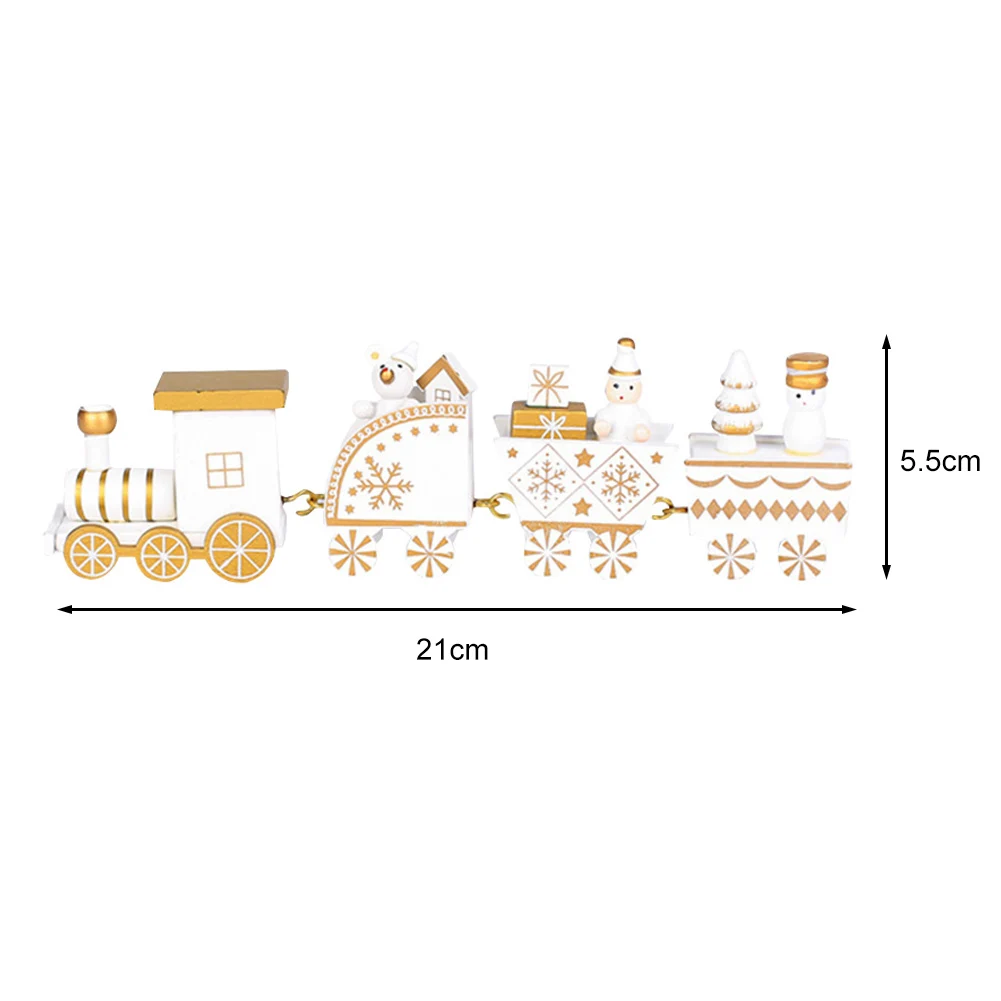 

Mini Christmas Decorations Funny Wood Train Set Train Model Desktop Ornaments Baby Montessori Toys Cartoon Ornament Toys