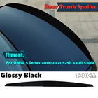 Автомобильный задний спойлер на крышу, материал из ТПУ, 120 см, глянцевые черные декоративные полоски для BMW 5 серии 2018-2021 525li 530li 530le
