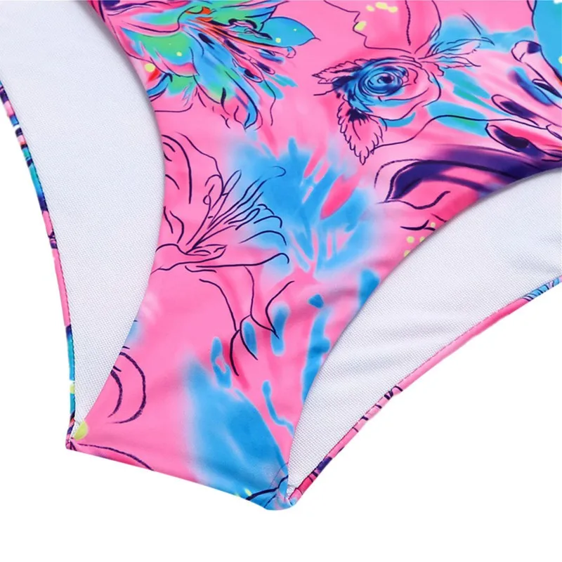 

Jlong Women Sexy Bikinis Women One Shoulder Swimwear High Waist Swimsuit Bathing Suits Beach Wear Female