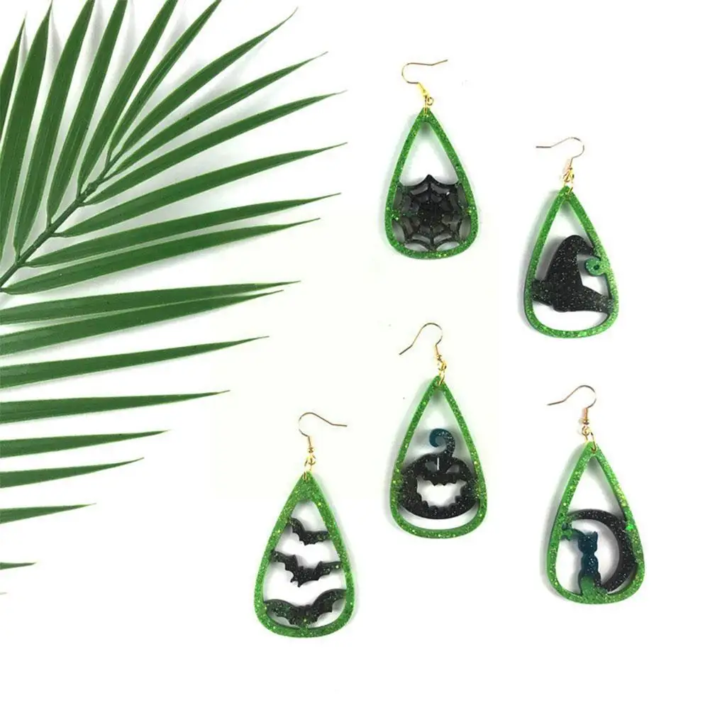 

1pcs 2021 New Halloween Earrings Mold Silicone Earring Resin Resin Jewelry Mold Craft Making Jewelry Casting Earring Diy Ep M6Y6