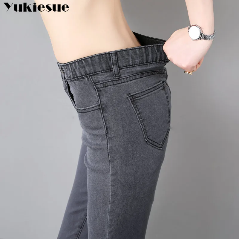 2019 new Denim Pants Fashion Women Elastic High Waist Skinny Stretch Jean Female Spring Jeans Feet Pantalones mujer Plus Size | Женская