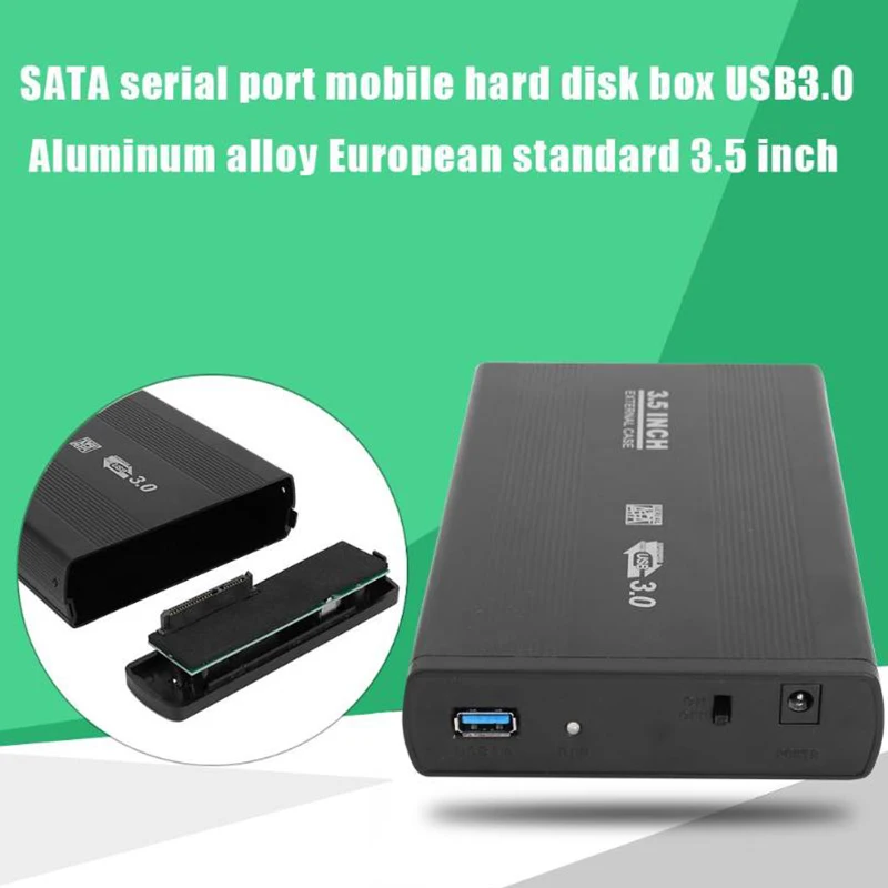 3 5 inch hard disk drive case sata to usb3 0 adapter external hdd enclosure high speed 5gbps hdd enclosure case free global shipping