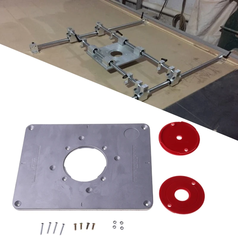 1 Набор алюминиевый фрезерный стол вставка пластины триммер гравировальная