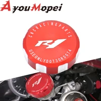for yamaha yzfr1 yzf r1 2000 2018 2017 16 15 14 13 motorcycle front brake fluid reservoir cover cap cnc motor red blue black