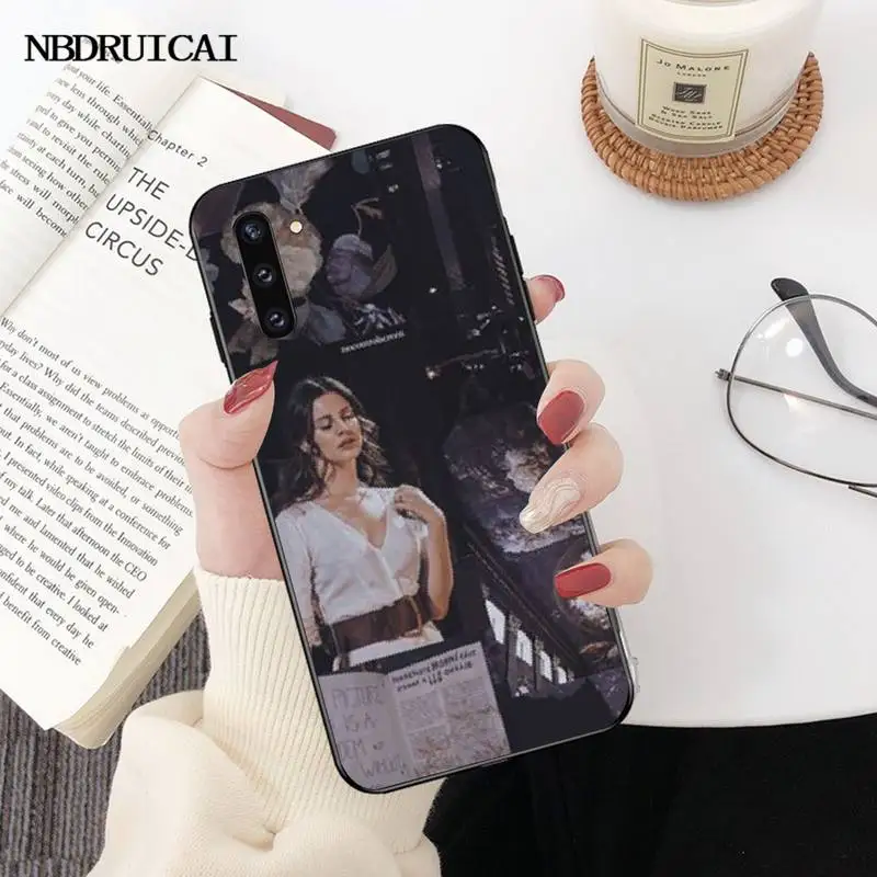 Мягкий черный Чехол PENGHUWAN Лана Дель Рей для телефона Samsung Note 3 4 5 7 8 9 10 pro M10 20 30 |