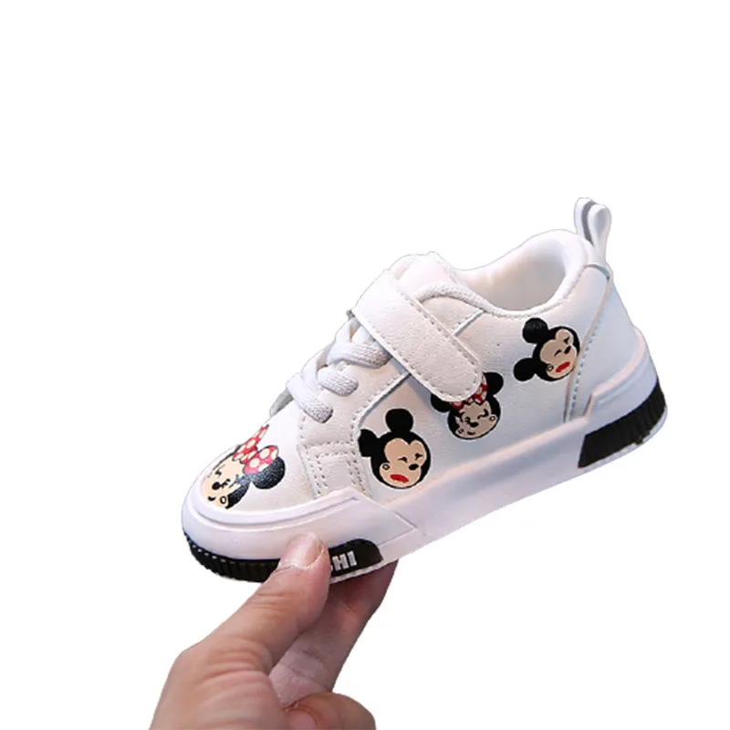 Детские ботинки Disney повседневные Мягкие зимние кроссовки с бархатной подкладкой