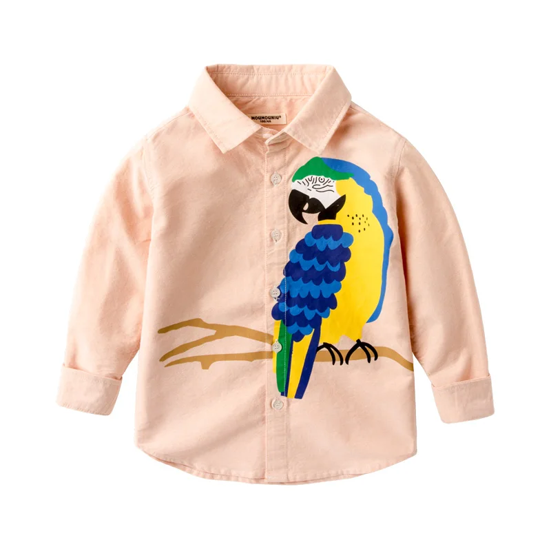 Детская хлопковая рубашка с длинным рукавом рисунком Джокера для мальчиков