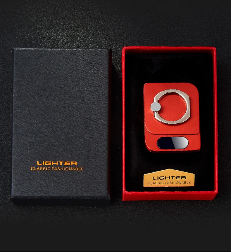 Отпечаток пальца USB перезарядка для курения Электрический подарок металлическая зажигалка для бойфренда отца подруги подарок на Рождество