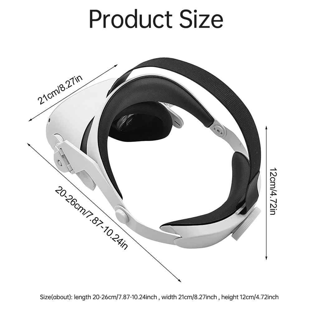 

Adjustable For Oculus Quest 2 VR Head Strap Elite Strap Replacement Reality Protective Increase Virtual VR Headset Accessories