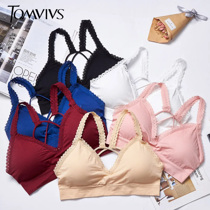 

Пикантный женский бюстгальтер TOMVIVS, бесшовный бюстгальтер, укороченный топ, бюстгальтеры для женщин, нижнее белье без косточек со съемными ...