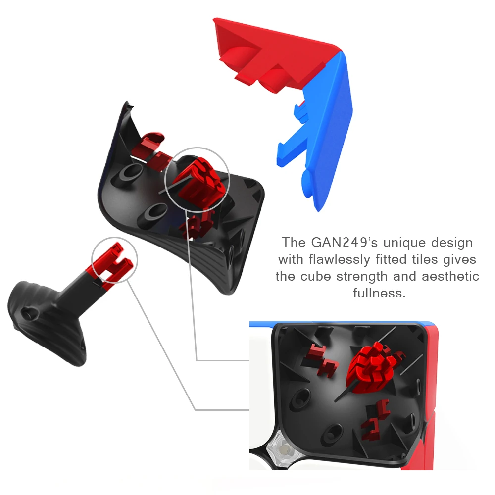 

Coogam GAN 249 V2 2x2 Speed Cube Gans249 2x2x2 Professional Magic Cube Stickerless Puzzle Toy Gift for Kids Adult Boys Girls
