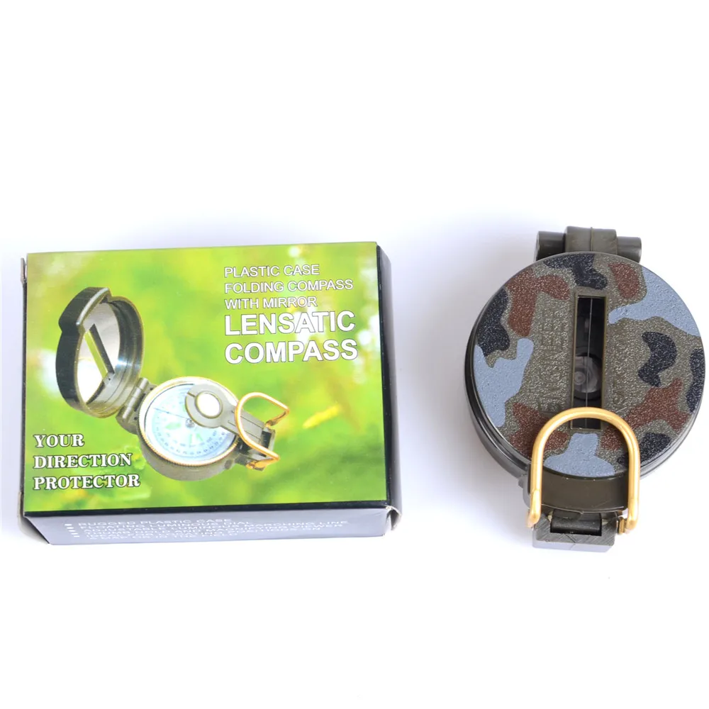 

HSEAYM Multi Function Camouflage Compass High-grade Gift Car Camping Hiking Pointing Guide Portable Compasses