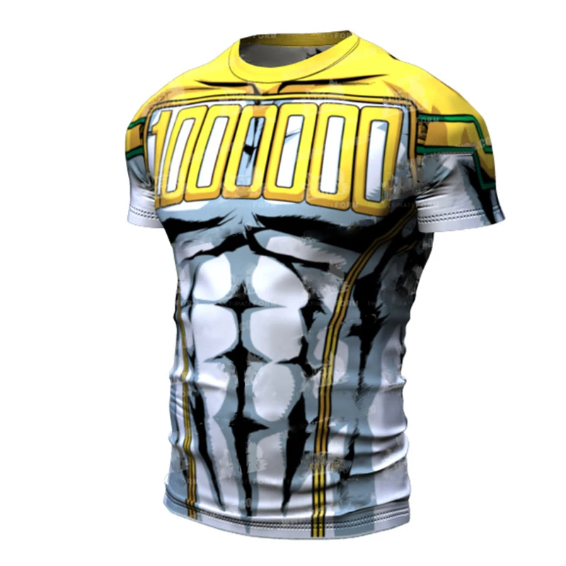 

2020 Summer New T Shirts Men Compression Shirts Anime Short Sleeve T-shirt Fitness Tops Fitness Tshirts