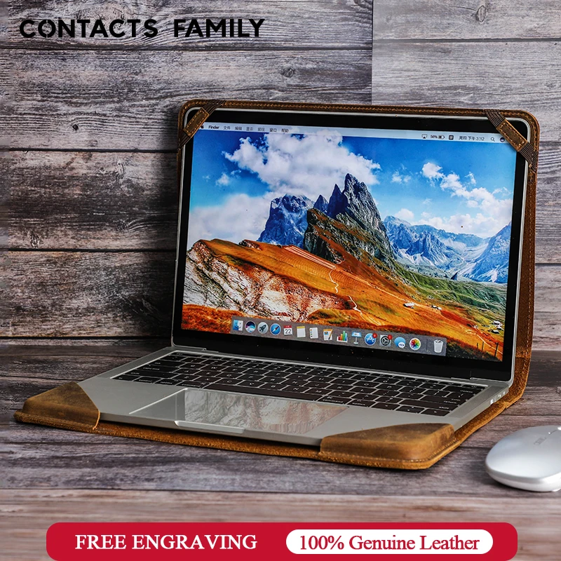 CONTACT'S FAMILY нубук кожаный мужской чехол для ноутбука Apple Macbook Pro Air 13 3 15 4 дюймов