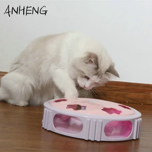 Circular Turntable Lntelligence Toy For Kitten Smart Electric Pet Toy With LED The cat TrainingToy