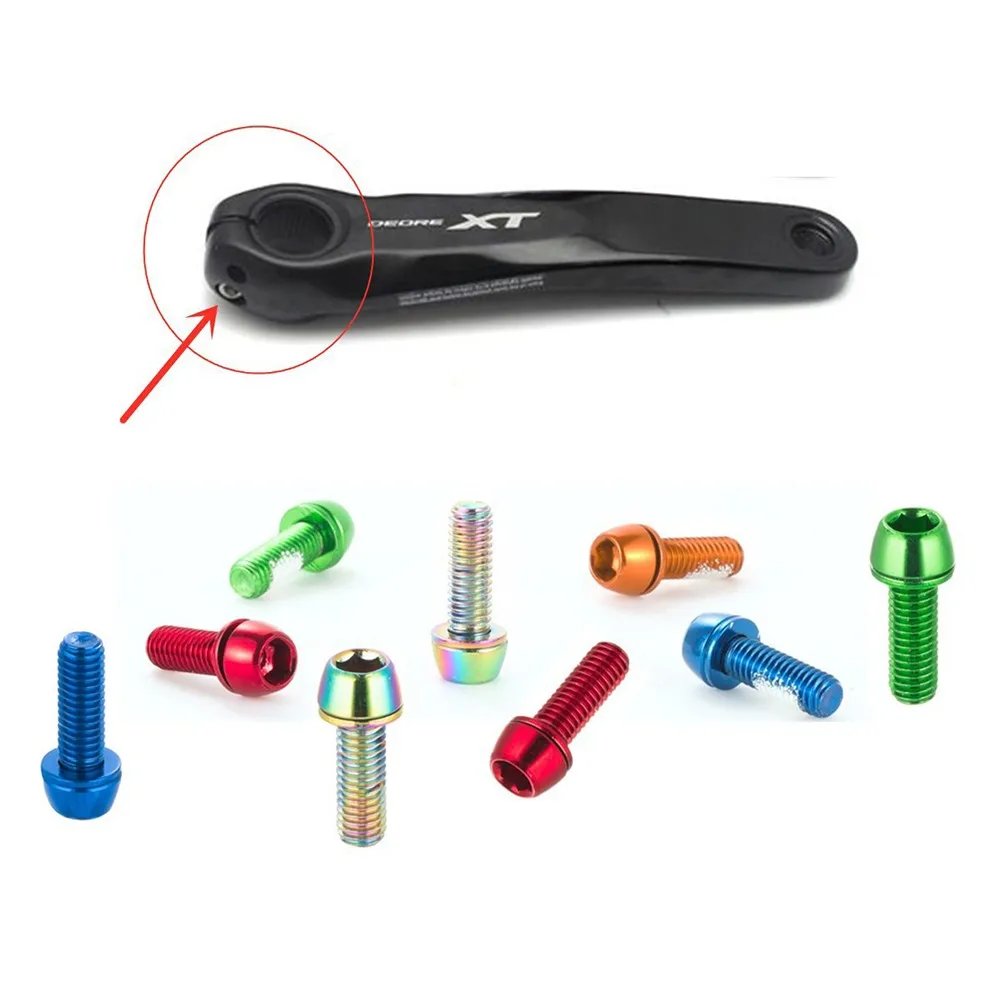 

MTB Bike Crankset Arm Screws M6*18mm Bicycle Steel Crank Bolts With Gasket Multi Colors Cycling Chainwheel Fixing Nuts Parts