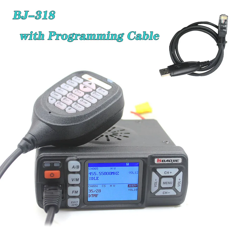 2022.BJ-218 Upgrade visionBaojie Walkie Talkie BJ-318 25W Dual Band 136-174&400-490MHz Car FM Radio BJ318 VHF UHF Mini Mobile enlarge