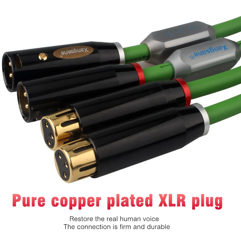 Монокристаллический серебристый аудиокабель HiFi XLR сбалансированный кабель Cannon