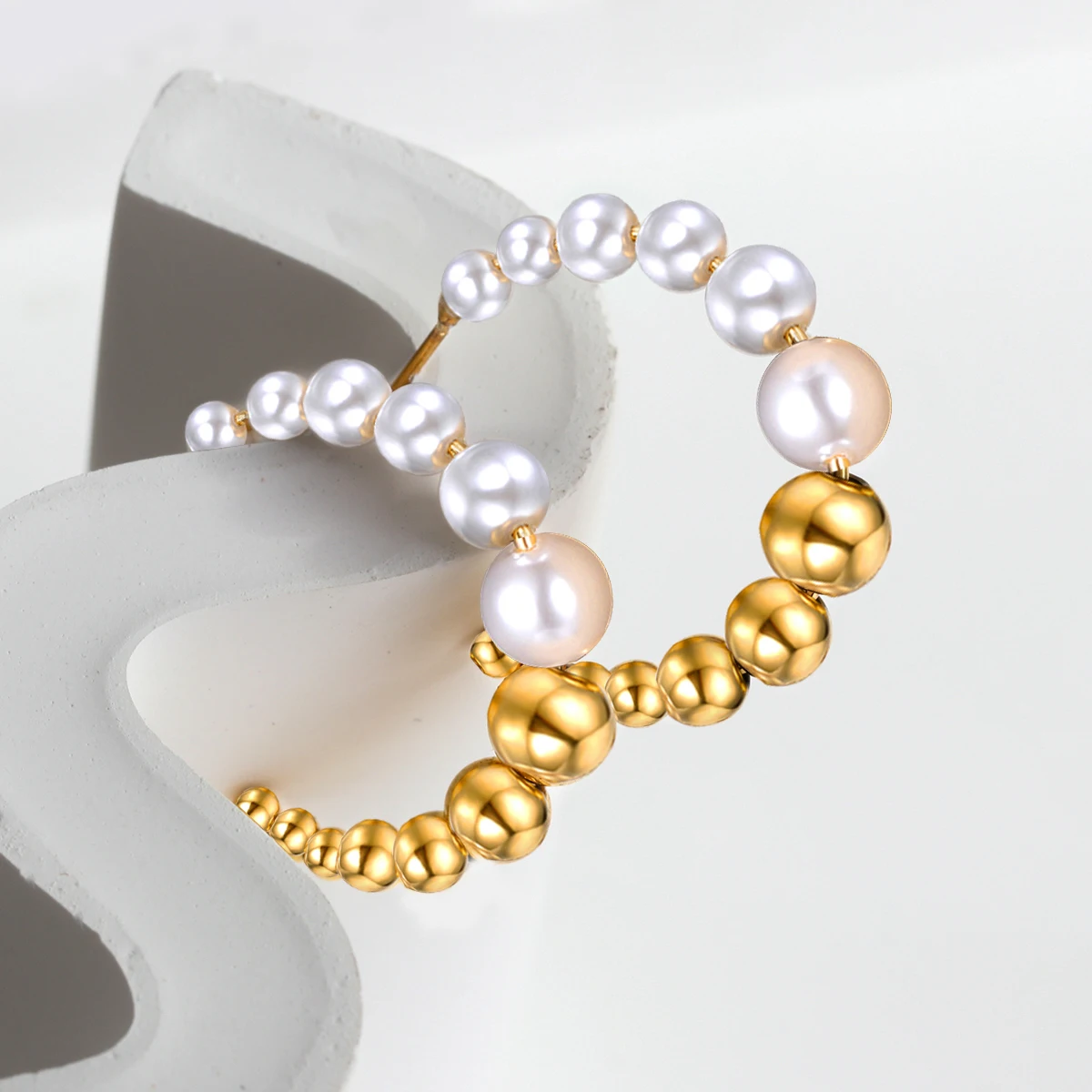 

Lifefontier Новый дизайн женские серьги-кольца с искусственным жемчугом для женщин 2021 Модные Простые Круглые бриллианты ювелирные изделия в под...