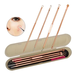 4 шт.компл., угревая игла из нержавеющей стали для удаления двойной головы, набор игл для акне, Глубокая очистка для женщин, игла Видаля