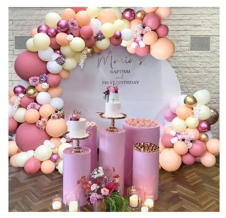 

Baby Shower Decoration Pink Balloon Garland Arch Kit Artificial Flower for Wedding Engagement Birthday Graduation Party Supplies