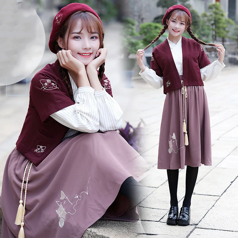 

Hanfu Women Embroidery Dance Costume Chinese Reform Fairy Dress Singers Oriental Festival Outfit Performance Clothing DC4366