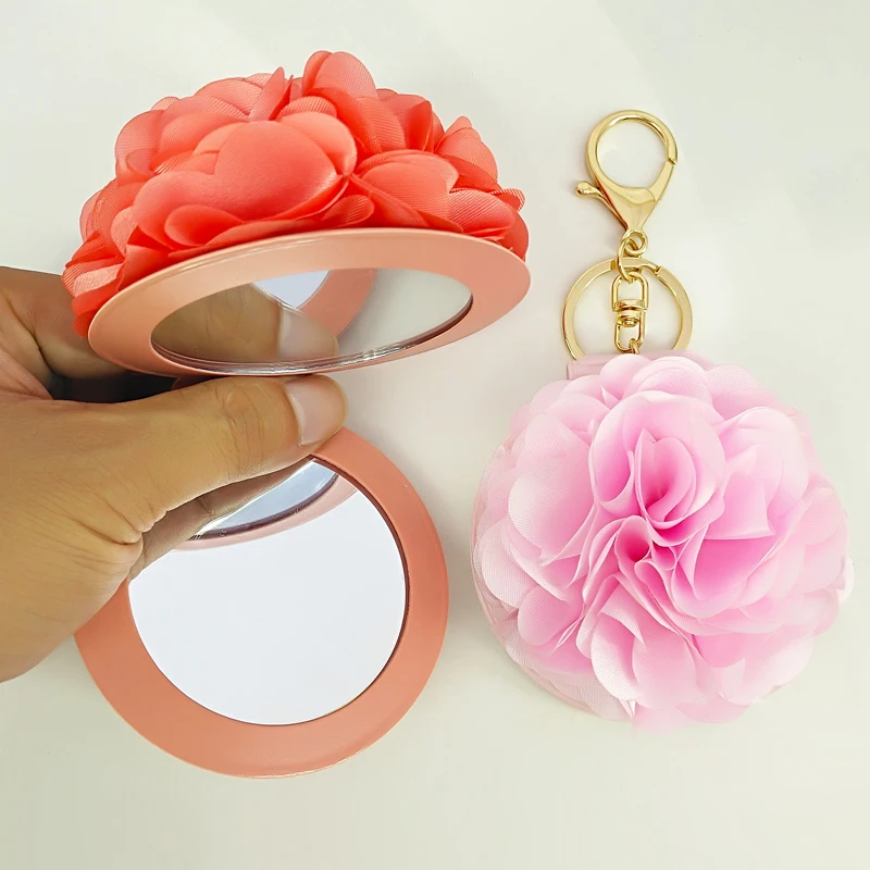 Брелок для ключей женский в виде цветка зеркальный декоративный брелок подвеска