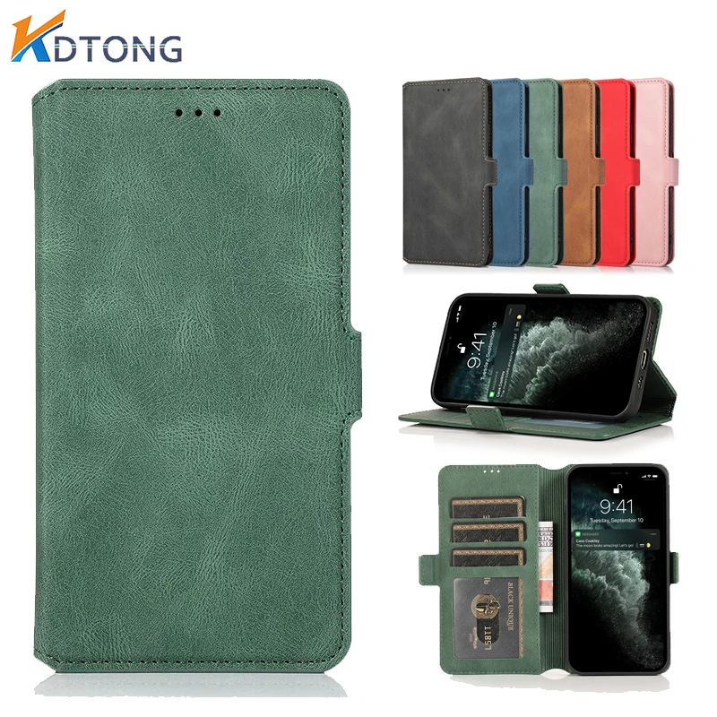 

Fashion Luxury Retro Flip Leather Case For OnePlus Nord 8 7T 7 Pro With Card Slot Bracket Shockproof Phone Cover Coque Capa