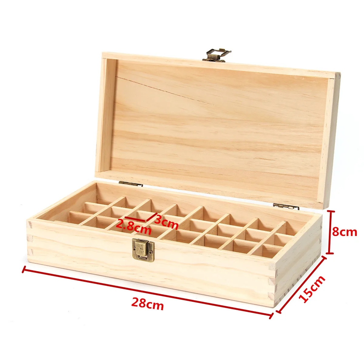 

32 Grids Essential Oil Natural Wood Box Aromatherapy Wooden Box Treasure Jewelry Storage Organizer Handmade Craft for Home Decor