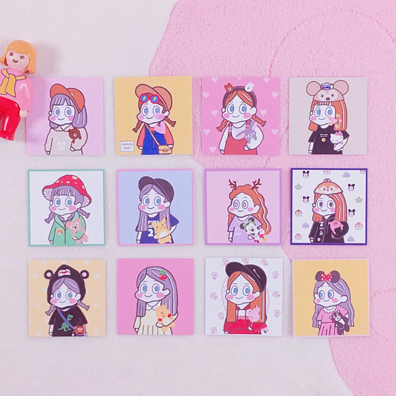 ins hot sale japanese little girl sticker album hand decorated stickers office learning decoration supplies mobile phone sticker free global shipping