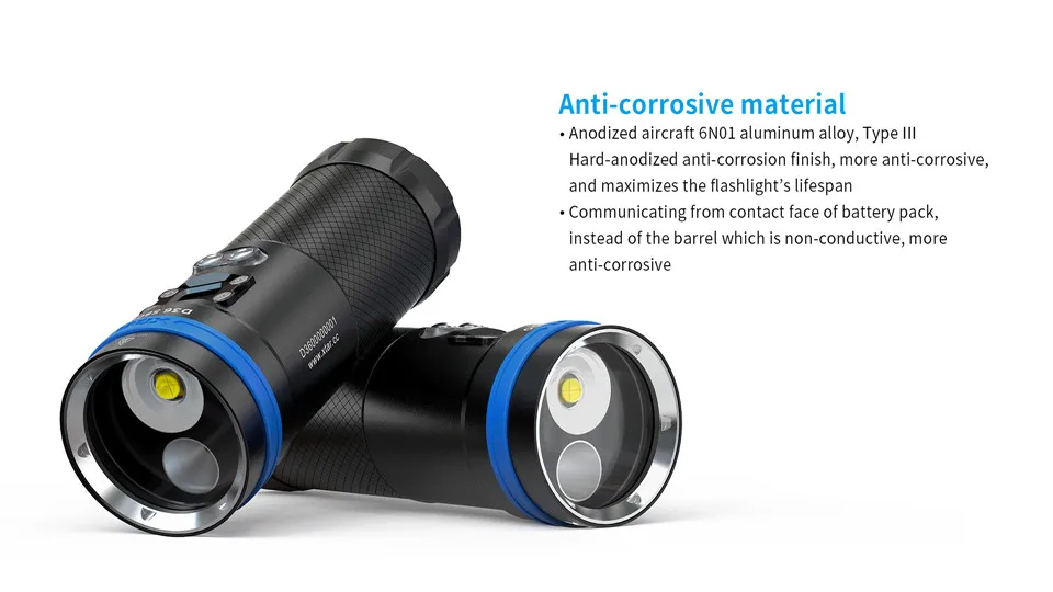 Xtar D36 5800lm Cree XHP70 Ультра мощный перезаряжаемый фонарь для дайвинга O светодиодный дисплей XHP35 светодиодный фонарь для подводного плавания с батареей 18650