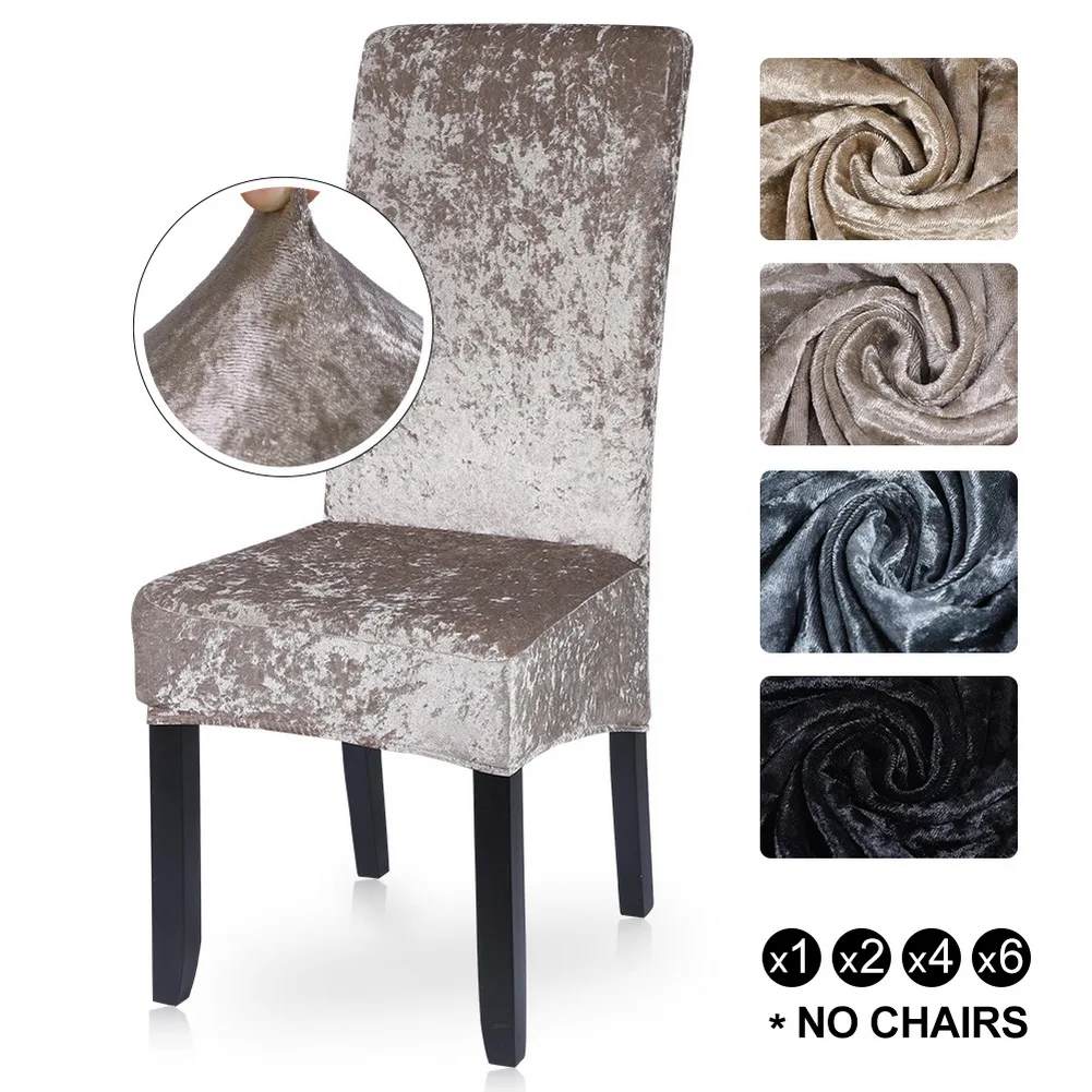 

Thick Chair Covers Solid Color Plain High Back Protector Seat Cushion Cover Elastic For Wedding Living Room Home Hotel Modern