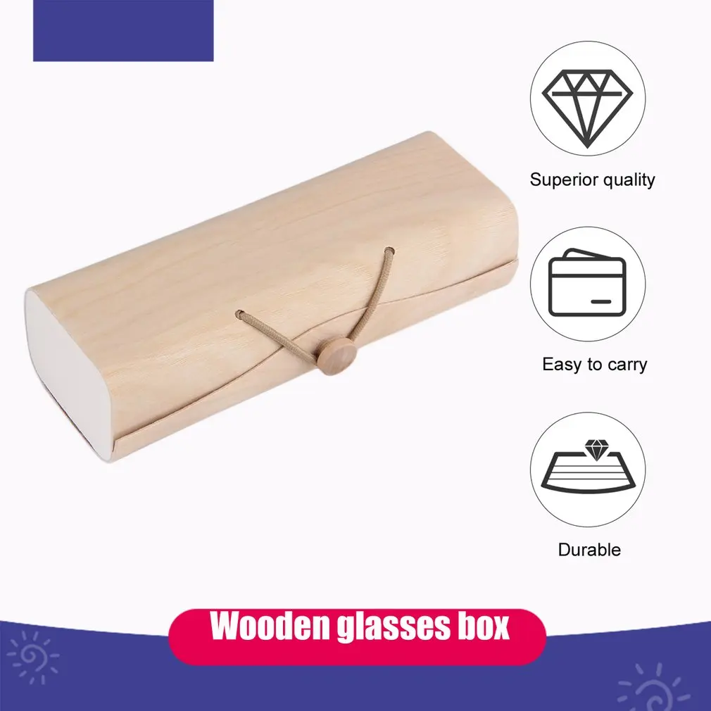 

New Wood Case SunGlasses Case Vintage Sun Glasses Eyeglasses Holder Retro Bag Cases Eyewear Accessories Clam Shell Protecto