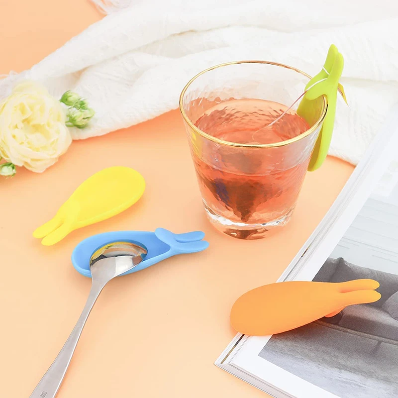 

Tea Bag Silicone Holder Clip 1pcs Exquisite Snail Shape Silicone Tea Bag Holder Cup Mug Candy Colors Cute Kitchen Accessories