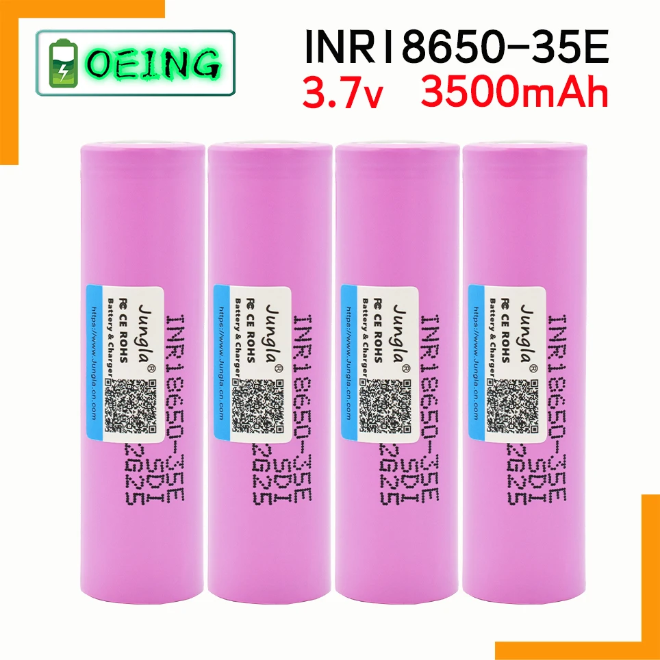 

2021 New Original INR18650 35E 3.7V 3500mAh 20A discharge 18650 Li-ion battery 3.7v INR18650-35E rechargable Battery