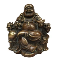 collection of ornaments of buddhist cloth bag and maitreya buddha