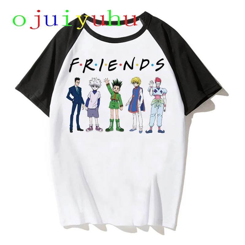 Рубашка Killua летние топы мультяшная футболка популярная аниме Hunter X Харадзюку