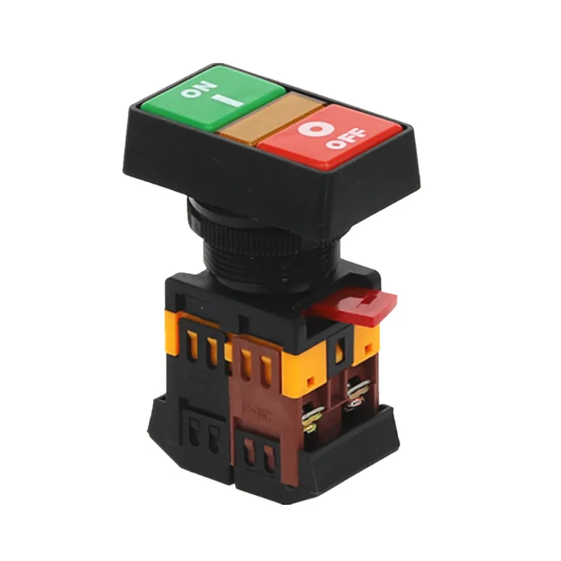 

PPBB-30N Start-stop Double Pushbuttons Switch With LED Lamp(Mounting hole 30mm)(DC 6/12/24/36/48V AC110/220/380V)