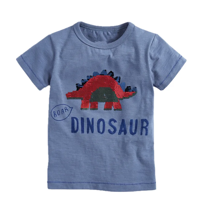 

2020 Boys T Shirt Dinosaur Clothes Color Change T-shirt Kids Tshirt Summer Top Meskie Kid Clothes Enfant Tee Shirt Boy Tshirts