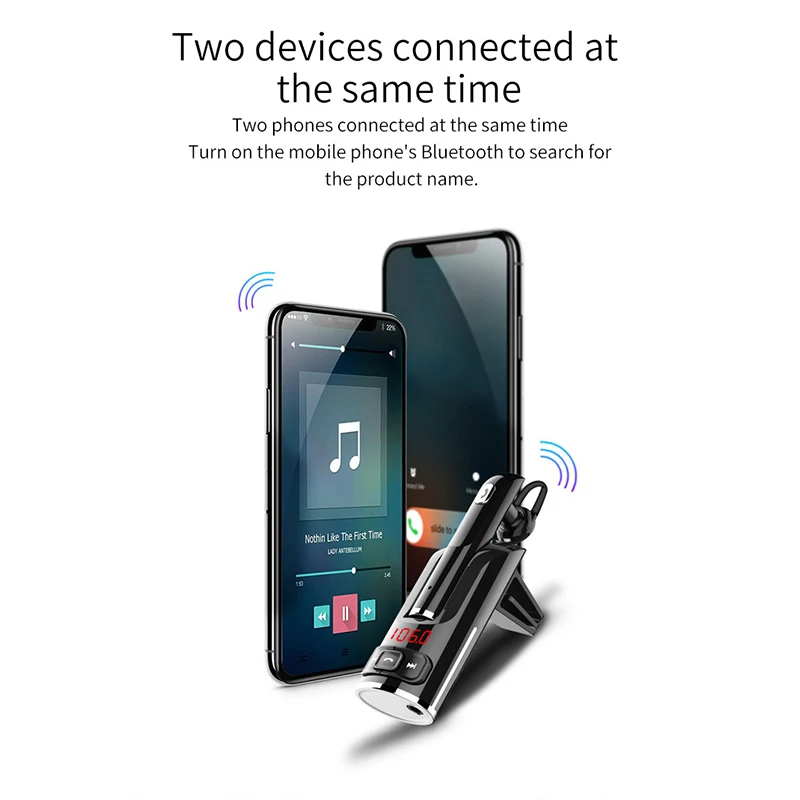 Беспроводная Bluetooth гарнитура CDEN с FM передатчиком Автомобильный MP3 плеер