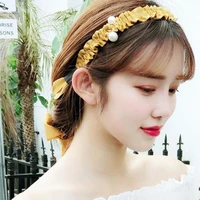 2020 bowknot tassel ribbon headband wild face wash cloth hair tie hoop hair band for women girl headband hair accessories