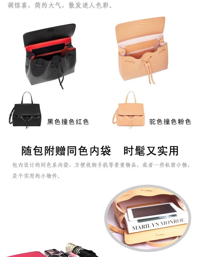 

New fashion leather handbags European and beautiful women handbags shoulder messenger ladies simple tote bag