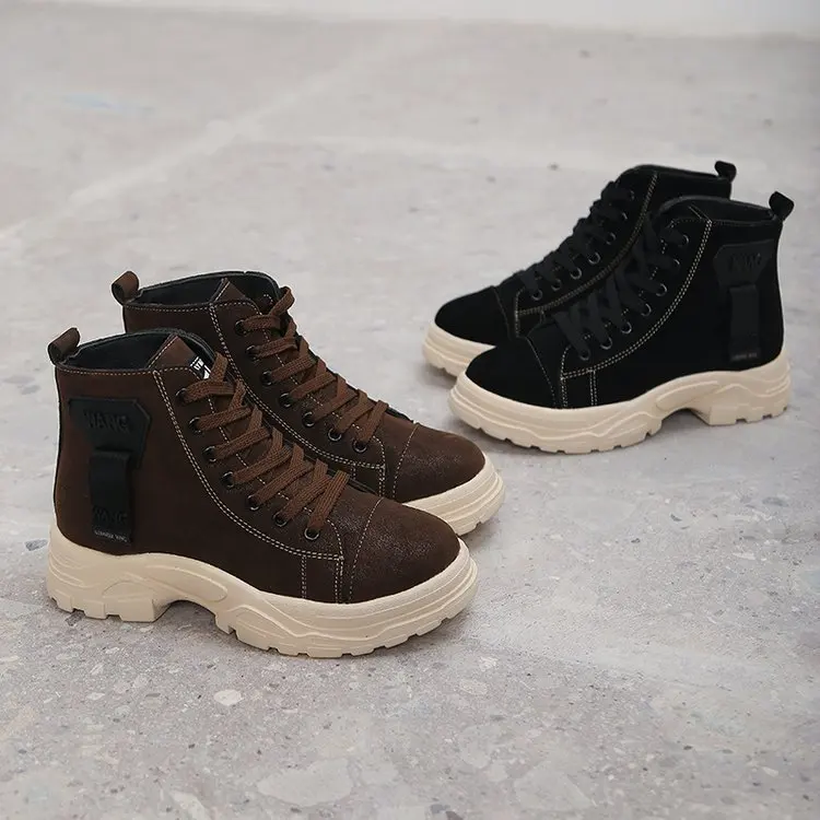 Aleafalling/женские зимние ботинки женские теплые из флока с боковой стороны на низком