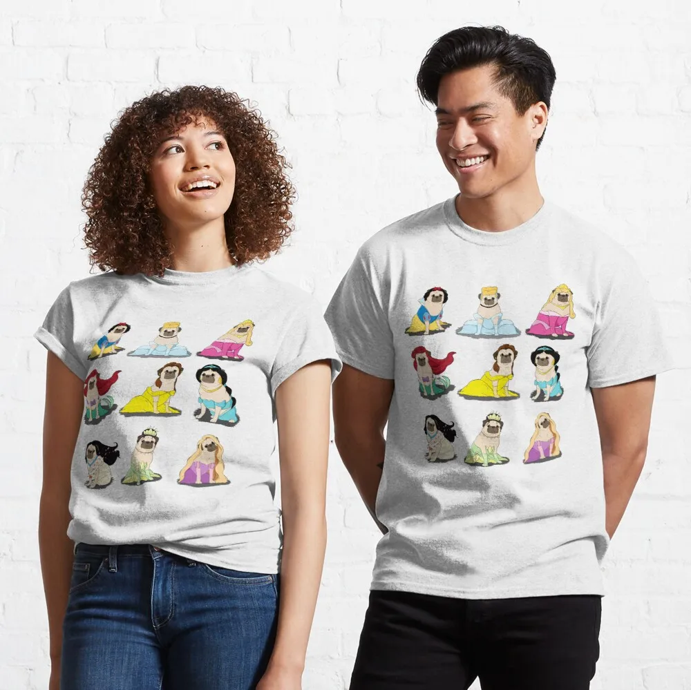 

Tops T Shirt Women Pug Princesses Version 2 Classic T-Shirt