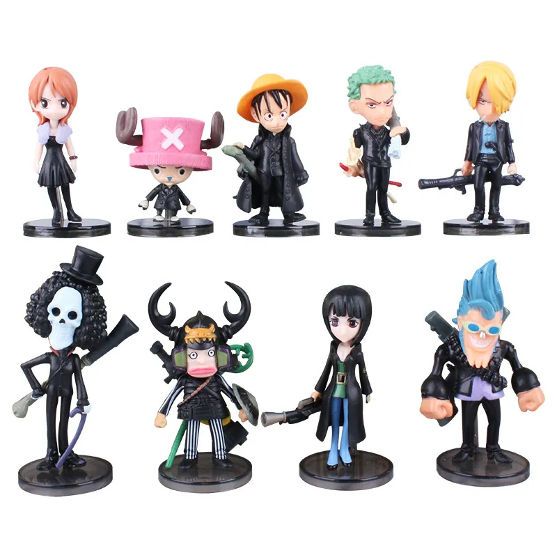 

5-7cm 9Pcs/Set Generation 64 / 65 Pirate Monkey D Luffy Sauron Joba Toys Decoration Doll Model