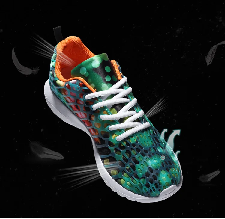 2020 красочные дышащие мужские и женские кроссовки модная камуфляжная светильник