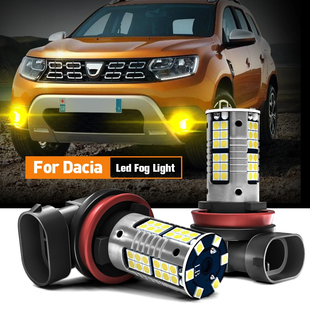 

2pcs LED Fog Light Blub Lamp H11 H16 Canbus For Dacia Dokker 2012-2018 Duster Lodgy Logan 1 2 Sandero 2008-2017