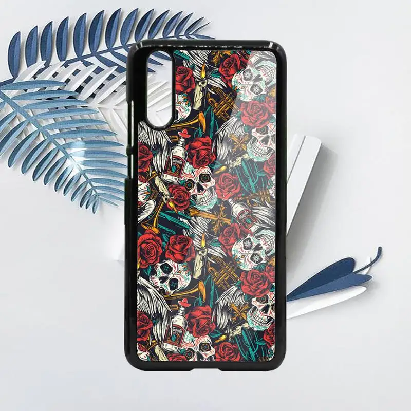 

Bat Skeleton Halloween pattern horror Phone Case PC For Samsung galaxy S note 8 9 20 10 e lite2019 plus pro ultra