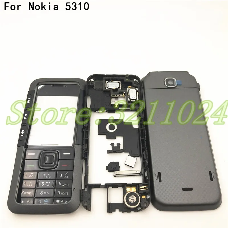 

Good quality New Full Complete Mobile Phone Housing Cover Case+English Keypad For Nokia 5310 With Logo